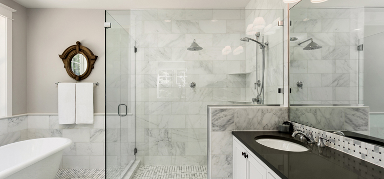 bathroom shower door installation in Boyes Hot Springs