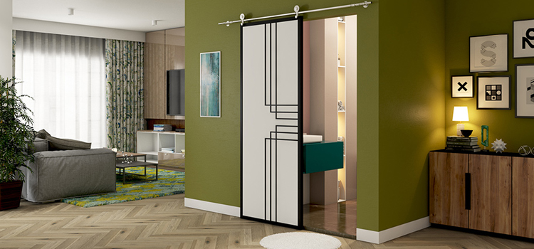 sliding bathroom door installation in Boyes Hot Springs